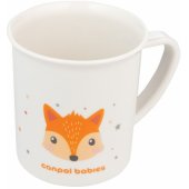 Plastic Cup with Handle for Children 170ml CUTE ANIMALS 4/ 413 Orange