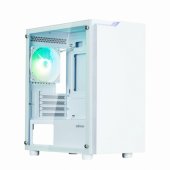 T4 Plus White Mini Tower Case, 120mm ARGB Fan x1