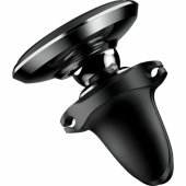 Magnetic Air Vent Car Mount Holder with Cable Clip Black