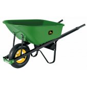 John Deere 100L professional wheelbarrow with heavy gauge metal tray