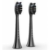 Replacement toothbrush heads, Black, Dupont bristles, 2pc
