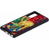 "SmartPhone case Samsung Galaxy Note 20" Cat with red fish Black
