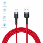 Data cable USB to Lightning with LED Light, 3A, 1.2m re