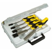 Stanley wood chisel set Dynagrip, 5 part (yellow / black)