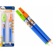Set of Two Flutes for Children Blue Animals