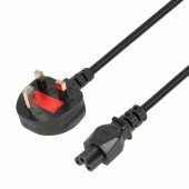 Power Cable for Laptops (clover) VDE 3x0.75 mm 1.8 m UK plug