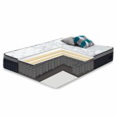 GRACE 160x200cm, with mattress HARMONY DELUX, dark grey