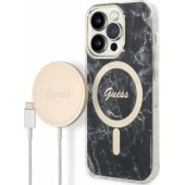 Marble MagSafe Case + Wireless Charger iPhone 14 Pro black