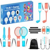 Nintendo Switch Set 15-in-1 Family Accessory Pack 2 -Orange/ Blue