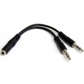 3.5mm 4 Position to 2x 3 Position 3.5mm Headset Splitter Adapter F/ M