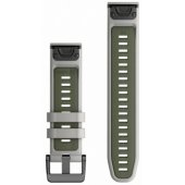 22mm Quickfit Silicone Strap Misty Gray/ Moss