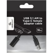 USB 3.1 AM to Type-C female Adapter Cable10cm Black