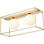 Lampa sufitowa Italux Lampa przysufitowa złota do sypialni Italux Medi