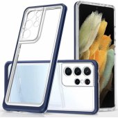 "Clear 3in1 Case Galaxy S22 Ultra" Blue