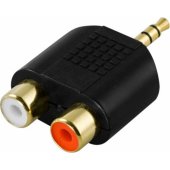 Audio adapter 3.5mm - 2xRCA black