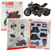 Motorcycle To Assemble Screw Metal 1:14 DIY Gold Elements Black