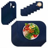 Felt fabric table mats (18 gb.) Blue