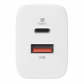 Travel adapter USB/ USB-C QM16 20W White