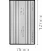 Aluminium External Hard Drive Case 2.5®® SATA USB 3.0 Silver 51871