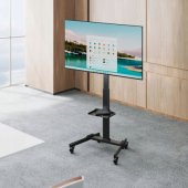 Mobile TV Mount Stand with Shelf