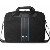 Nylon Blue Stripe Bag 16" Black