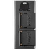 Dual-channel charger set and 2x NP-F570 batteries