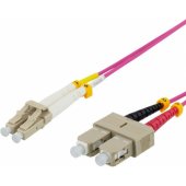 LC to SC Duplex 50/ 125 5m Pink