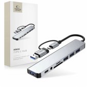 Hub HB06 8in1 USB-C SD/ TF