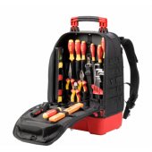 Wiha tool backpack electric set, tool set (black/ red, 27 pieces, with