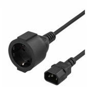 Power cable C14 CEE C7/ 4 1m Black