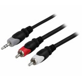 Audio cable 3.5mm - 2xRCA 1m black