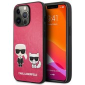 "KLHCP13SPCUSKCP Iconic Karl & Choupette Case iPhone 13 Mini" Fushia