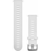 20mm Stainless Steel/ White Silicone Band