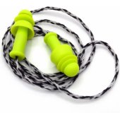 RF1 Earplugs with cord Yellow
