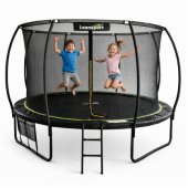 Garden Trampoline with Inner Net Black/ Green 427cm