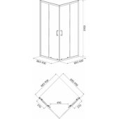 Brasco SQR 90x90x190cm me