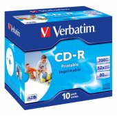 Printable CD-R 80min/ 700MB x52 Cake Box 10