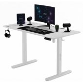 Electric Gaming Desk Nojo White 120x60 cm