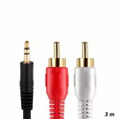 RF027 3,5 mm <-> 2 x RCA 3m