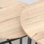 HANNES 50x50xH40cm Rustic / Black Melamine