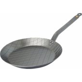 De Buyer Mineral B Element frying pan with grooved pattern,