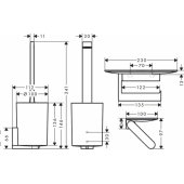 Hansgrohe toilet set , matte black 27969670