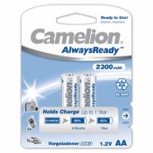 AlwaysReady Rechargeable Batteries Ni-MH (R06) AA, 2300 mAh, 2-pack