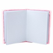 Plush Notebook Notebook Lined Crystal Hearts Pink A5 80 Sheets