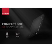 External HDD SSD Enclosure 2.5" USB3.0 Black EE25-XA6