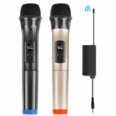 PU643 1 To 2 UHF Wireless Dynamic Microphones with LED Display, 3.5mm