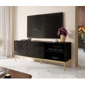 ABETO Golden Steel Frame 150x42x60 cm Black/ Glossy Black