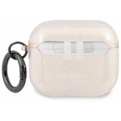 ®®KLA3UKHGD Karl®s Head Case for AirPods 3®® Gold Glitter