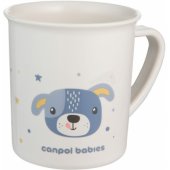 Plastic Cup with Handle for Children 170ml CUTE ANIMALS 4/ 413 Blue