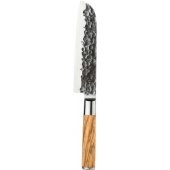 Japanese Santoku steel knife Olive 18cm